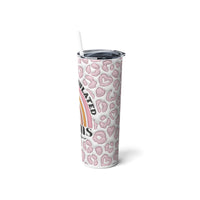 "Overstimulated" Skinny Steel Tumbler with Straw, 20oz