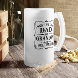 "Grandpa" Frosted Glass Beer Mug