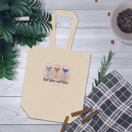 "Red,Wine,Blue" Double Wine Tote Bag