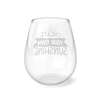 "Sunshine" Stemless Wine Glass, 11.75oz
