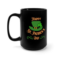 "Happy St. Patrick's" Black Mug 15oz