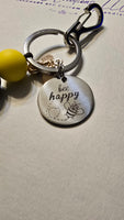 "Be Happy" Keychain