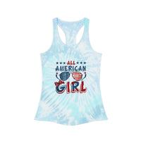 "American Girl" Tie Dye Racerback Tank Top