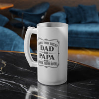 "Dad" Frosted Glass Beer Mug