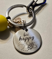 "Be Happy" Keychain