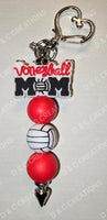 "Sport Mom" Beaded Keychain