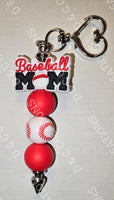 "Sport Mom" Beaded Keychain