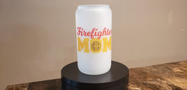 "Firefighter's Mom" 16oz Color changing Glass Tumbler