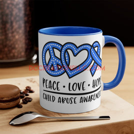 "Child Abuse Awareness"11oz Accent Mug.