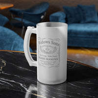 "Widows Son" Frosted Glass Beer Mug