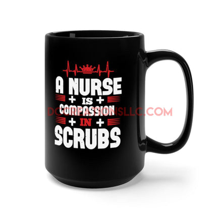 "Nurse" Black Mug 15oz.