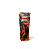 "To The Rescue" Skinny Steel Tumbler with Straw, 20oz