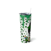 "Lady Luck" Skinny Steel Tumbler with Straw, 20oz