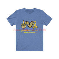 "Childhood Cancer Awareness" Short Sleeve T-shirt.