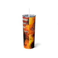 "To The Rescue" Skinny Steel Tumbler with Straw, 20oz