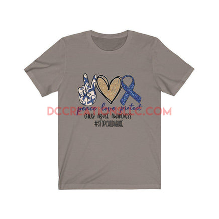 "Child Abuse Awareness" Short Sleeve T-shirt.