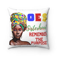 "OES" Square Pillow.