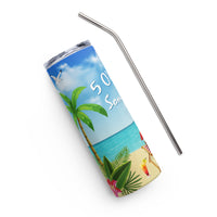 "Beach Front" Stainless steel tumbler