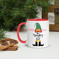 Naughty ELF Mug with Color Inside.